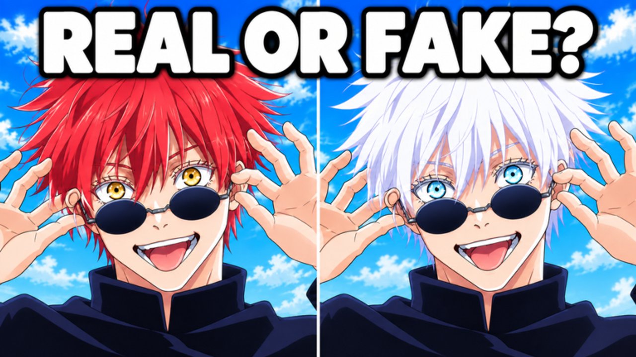 Spot the Fake For Anime gameplay showing anime character door choices at a gateway